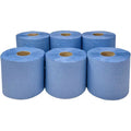 6 x Centrefeed Blue Rolls | 2 Ply Embossed Paper Towels | 110m | Strong & Absorbent | UK Supplier | Perfect for Commercial & Kitchen Use Cleaning